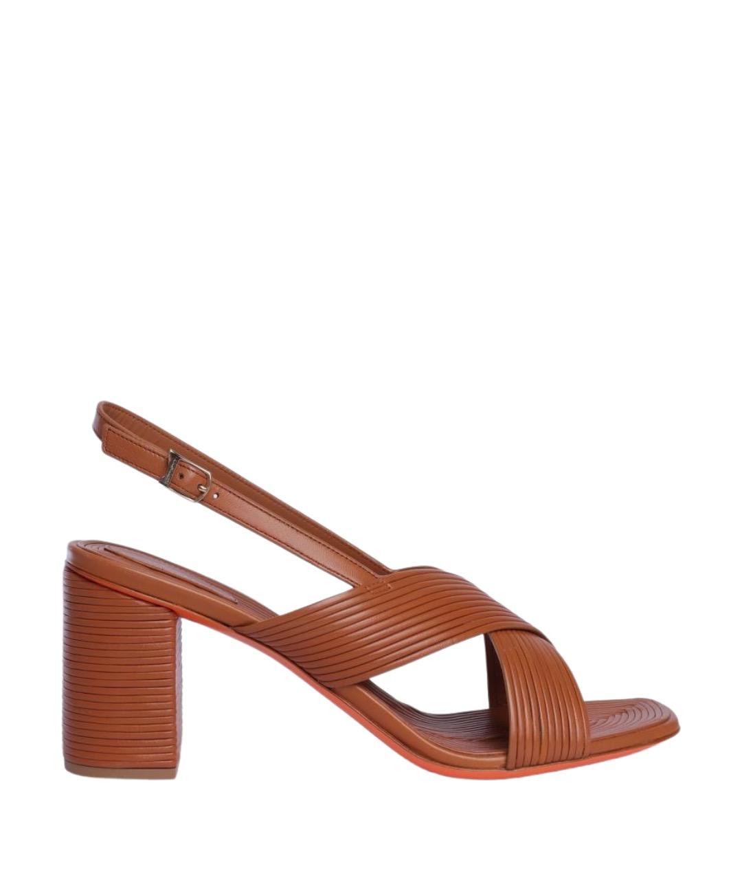 SANTONI Коричневые босоножки, фото 1
