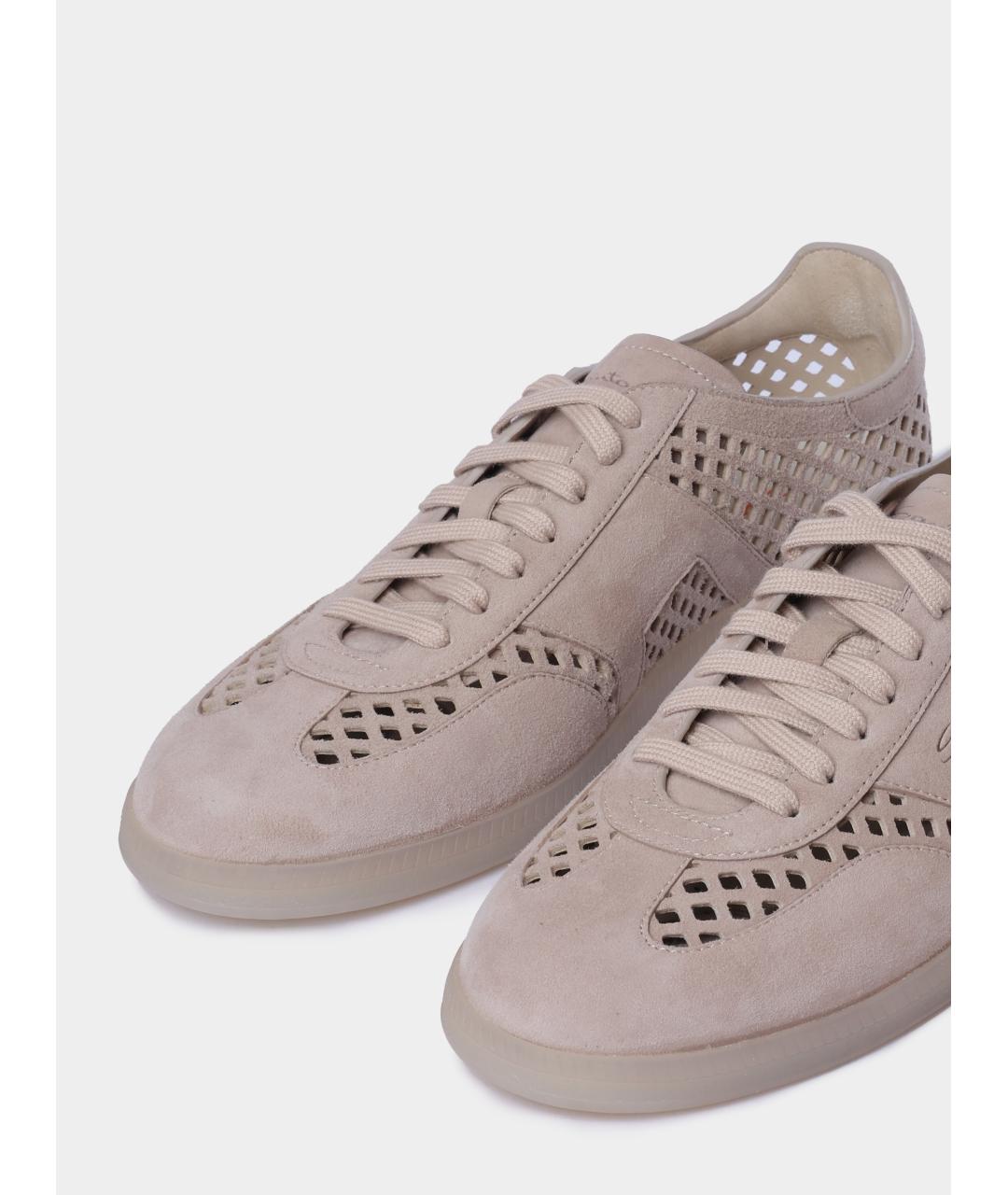 SANTONI Бежевые кеды, фото 3