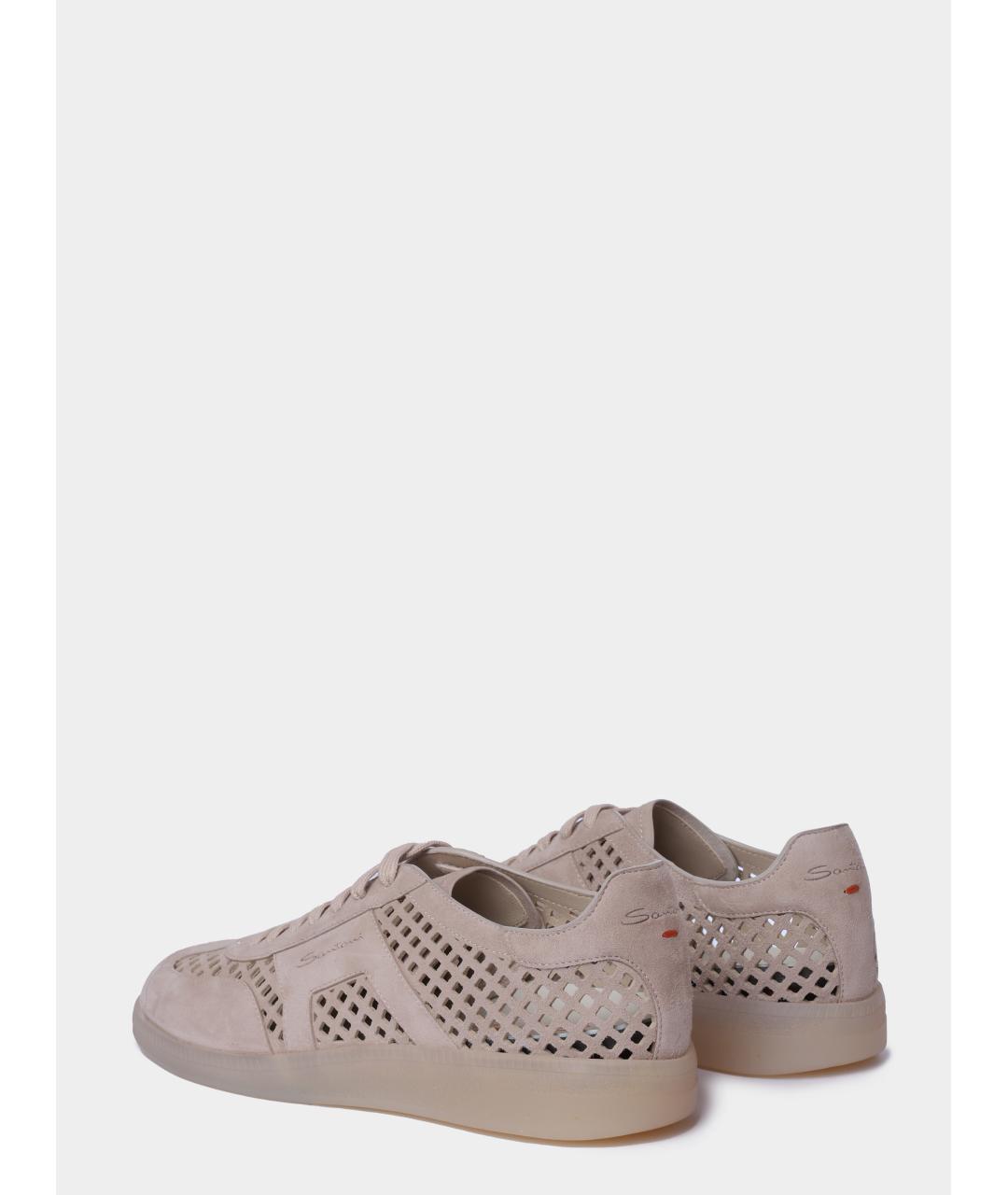 SANTONI Бежевые кеды, фото 6