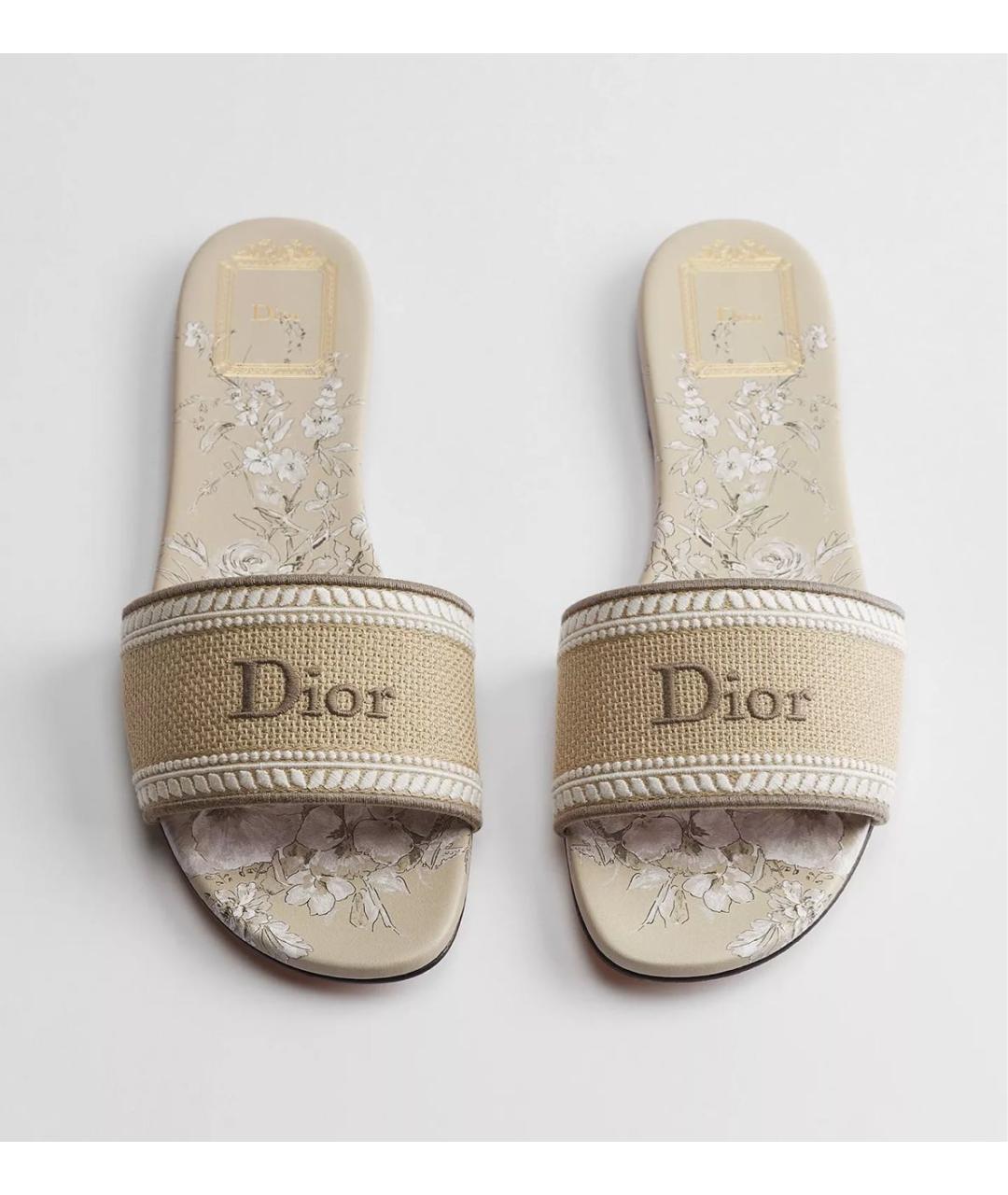 CHRISTIAN DIOR Бежевые мюли, фото 2