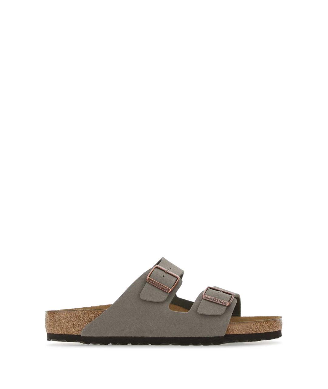 BIRKENSTOCK Коричневые кожаные шлепанцы, фото 1