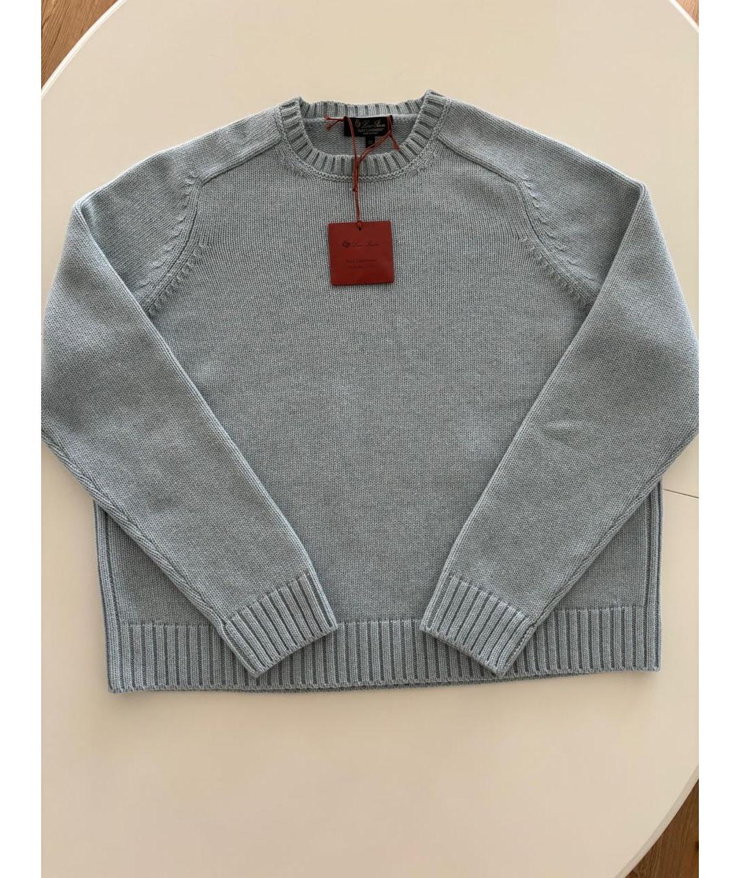 LORO PIANA Голубой кашемировый джемпер / свитер, фото 2