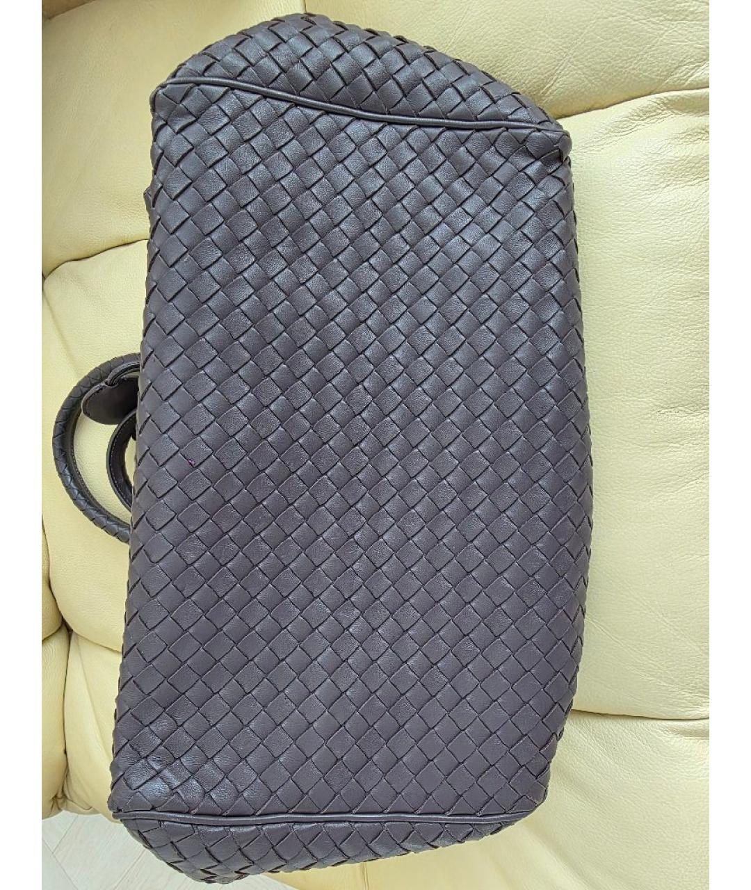 BOTTEGA VENETA Фиолетовая кожаная сумка с короткими ручками, фото 8