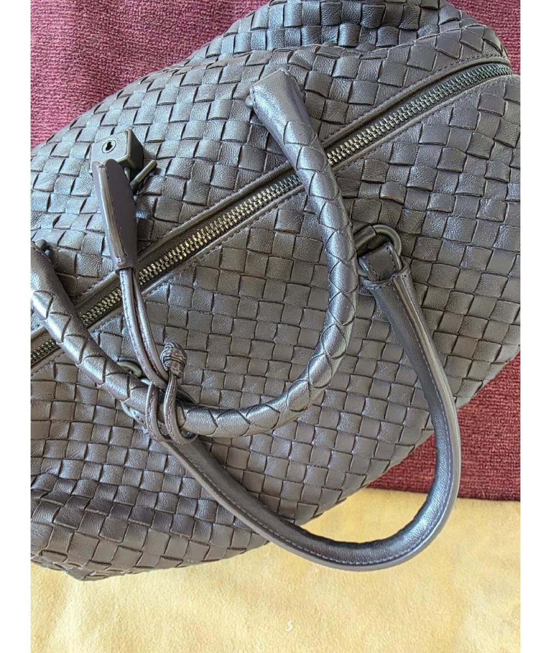 BOTTEGA VENETA Фиолетовая кожаная сумка с короткими ручками, фото 4