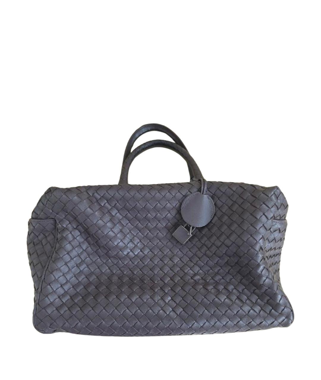BOTTEGA VENETA Фиолетовая кожаная сумка с короткими ручками, фото 1