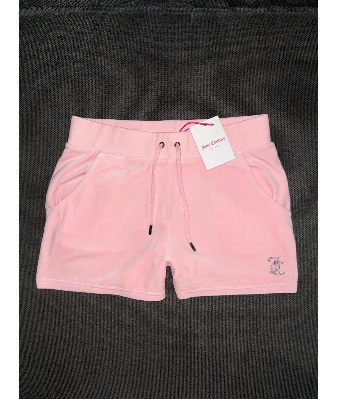 JUICY COUTURE Розовый велюровый костюм с брюками, фото 2