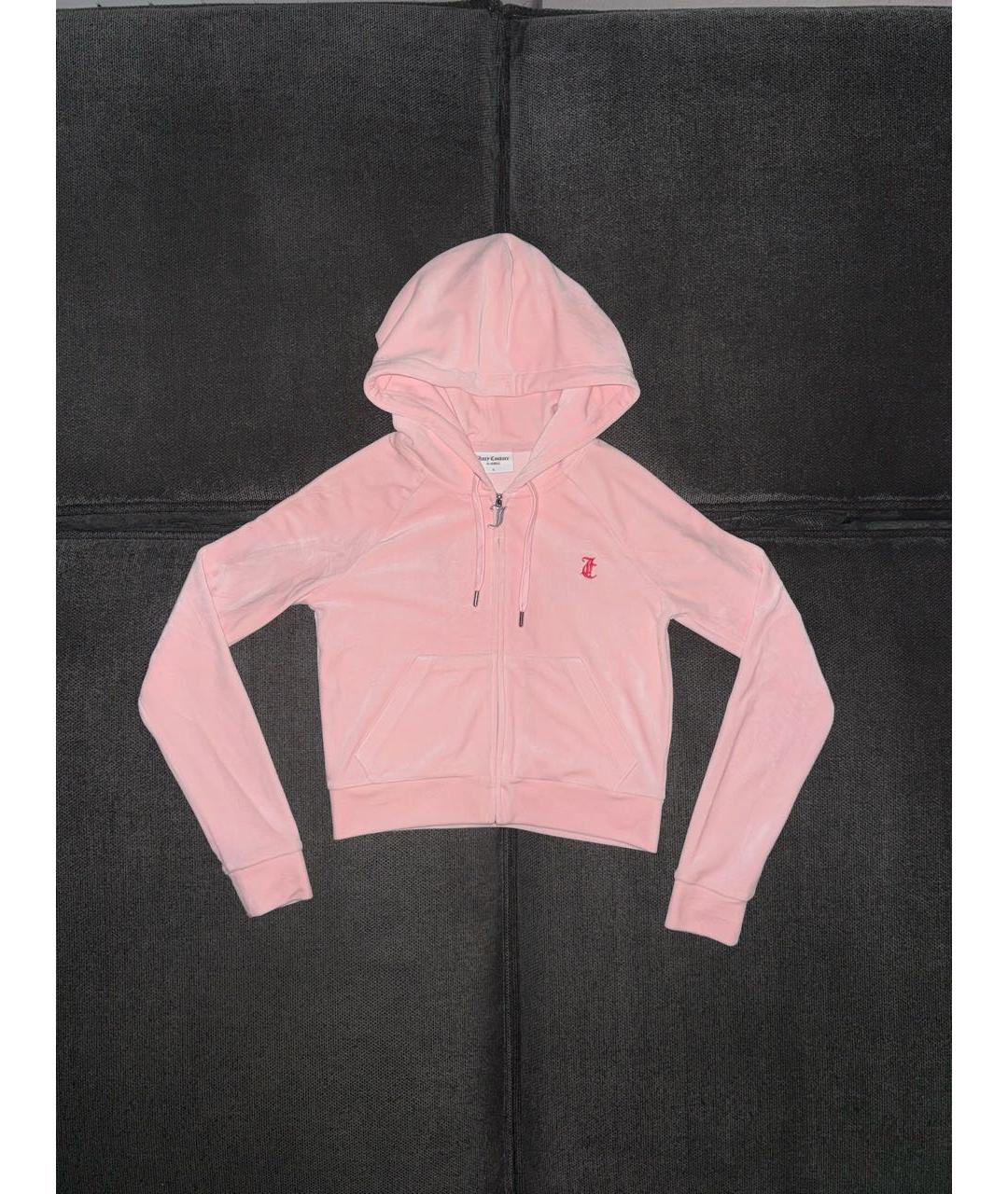 JUICY COUTURE Розовый велюровый костюм с брюками, фото 8