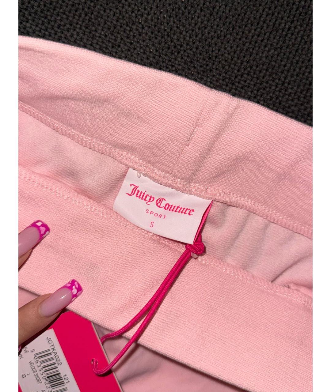JUICY COUTURE Розовый велюровый костюм с брюками, фото 6