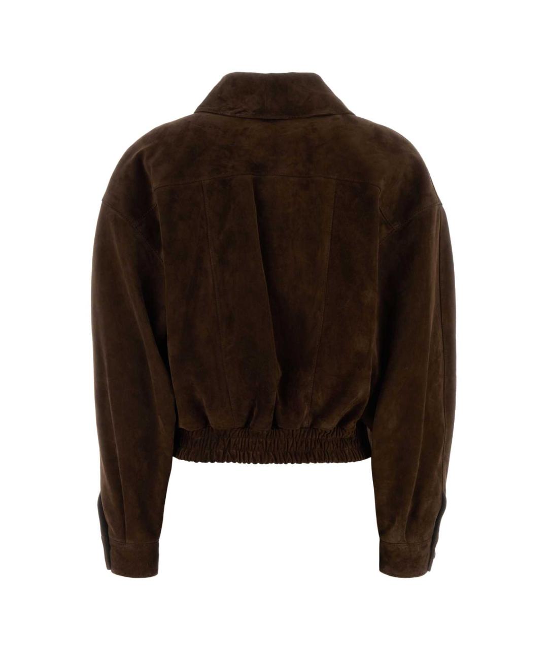SAINT LAURENT Коричневая замшевая куртка, фото 2