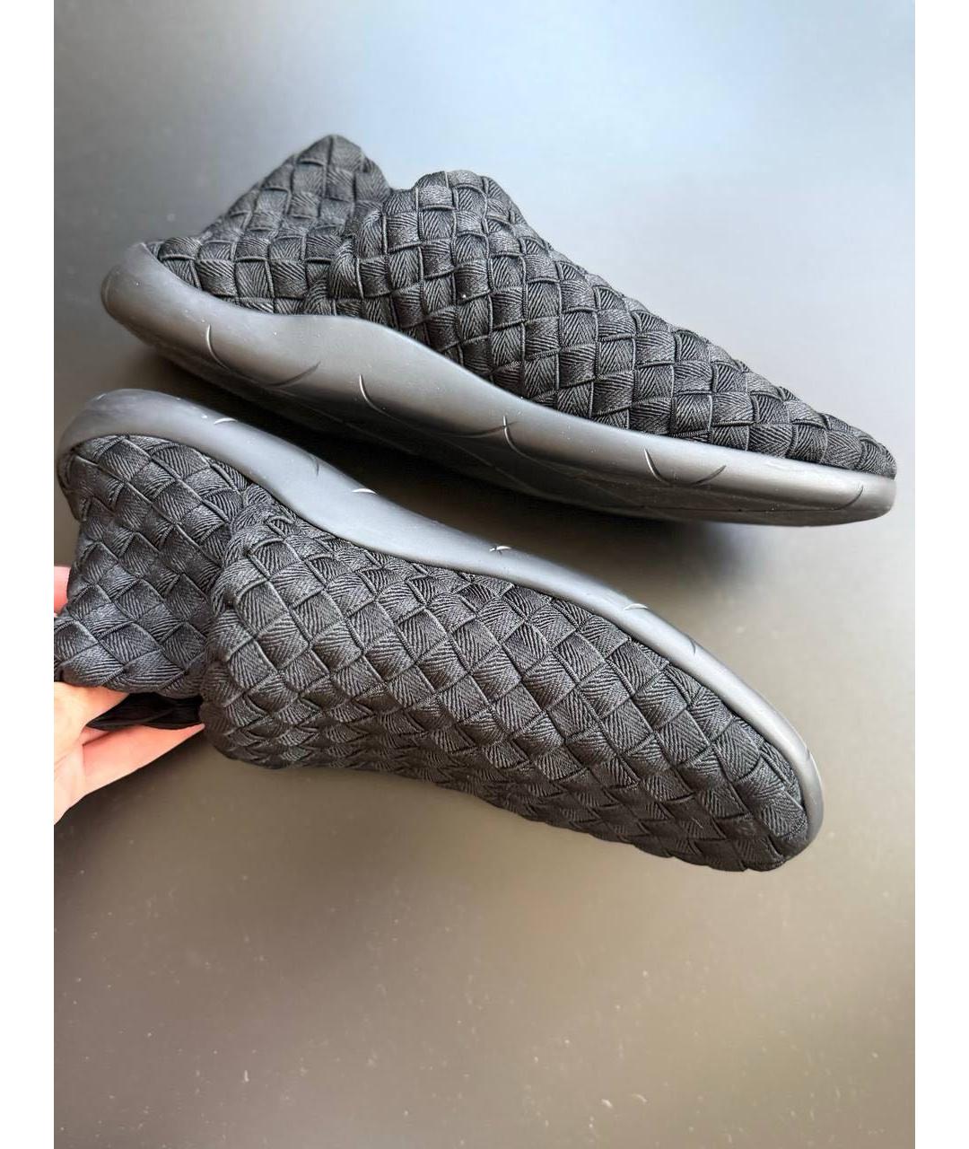 BOTTEGA VENETA Черные низкие кроссовки / кеды, фото 3