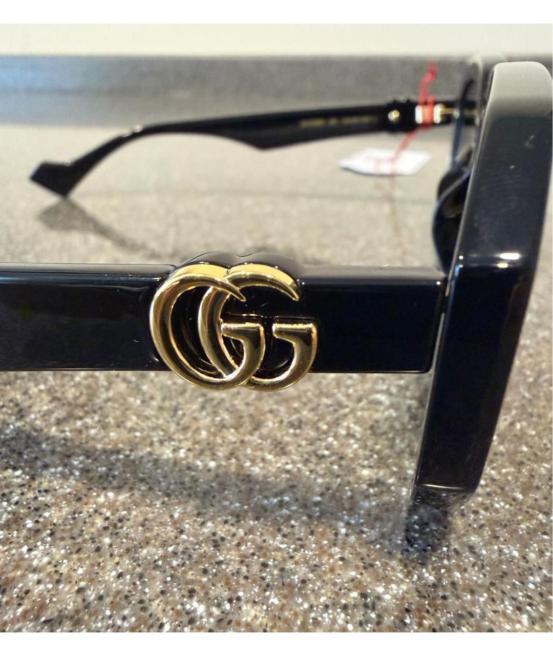GUCCI Черные пластиковые солнцезащитные очки, фото 4