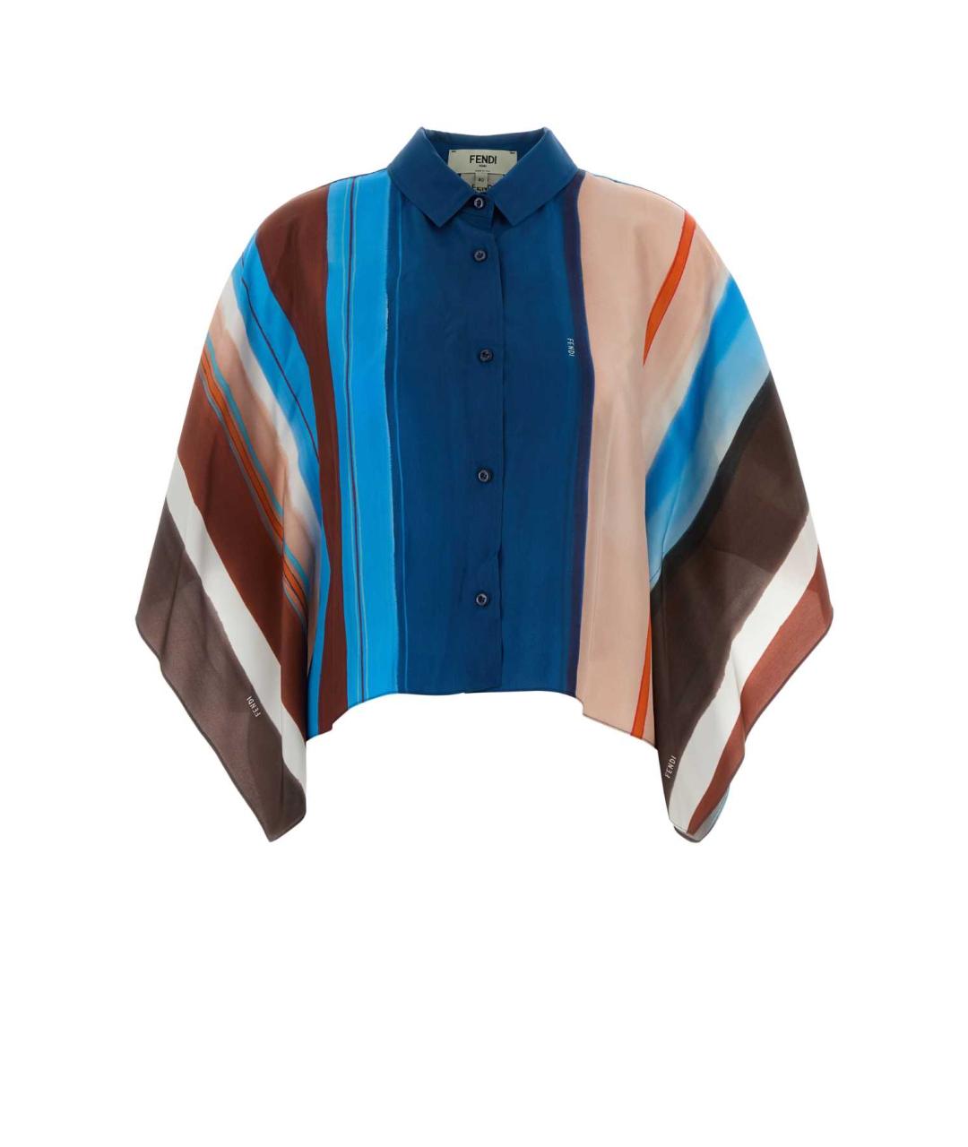 FENDI Мульти шелковая рубашка, фото 1