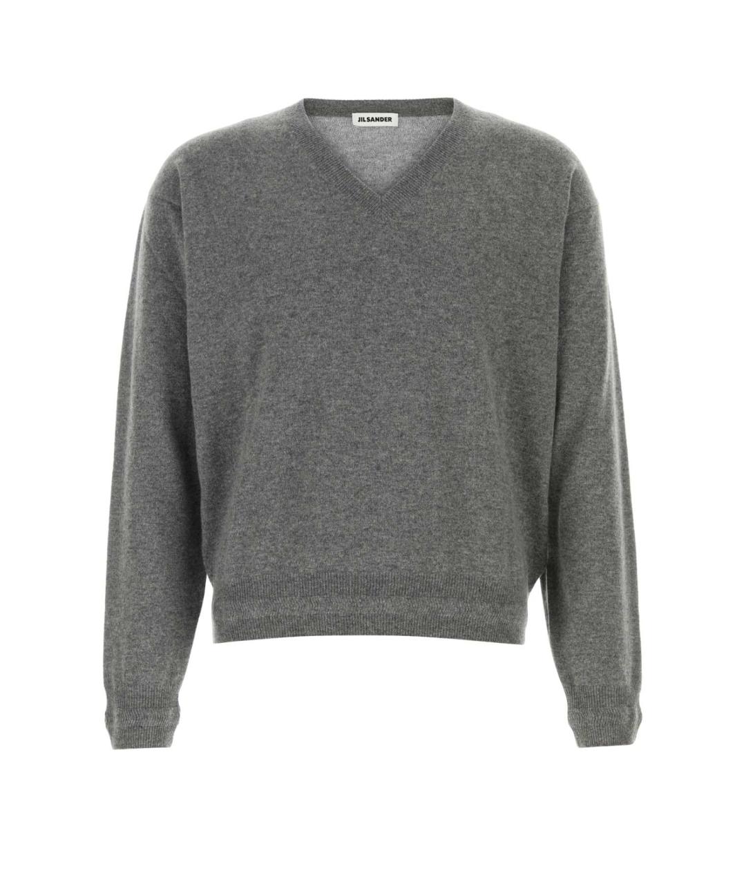 JIL SANDER Серый кашемировый джемпер / свитер, фото 1