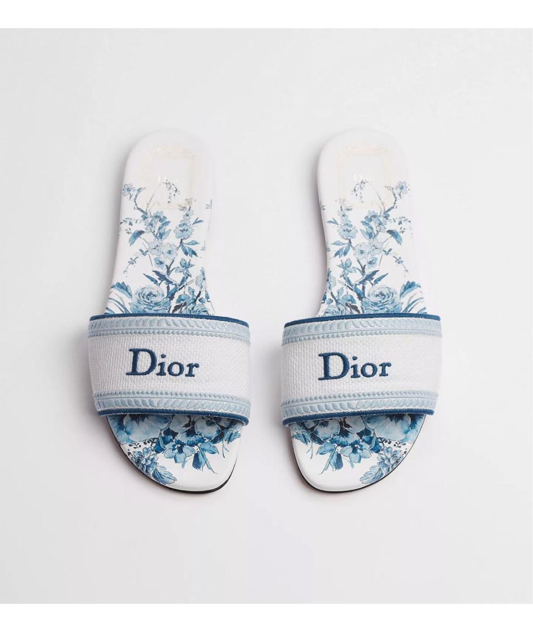 CHRISTIAN DIOR Голубые мюли, фото 3