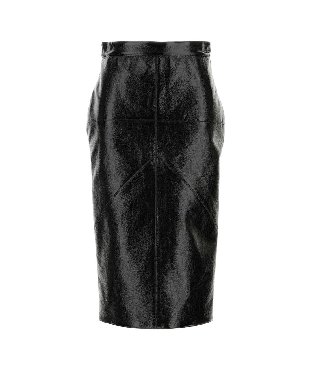 LANVIN Черная хлопковая юбка миди, фото 1