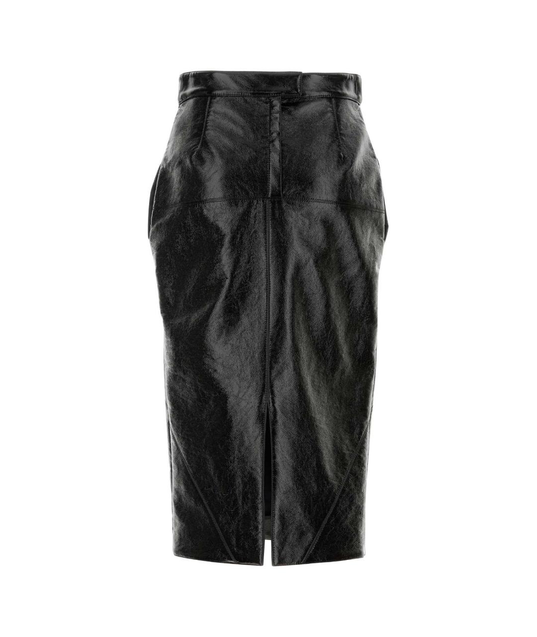 LANVIN Черная хлопковая юбка миди, фото 2