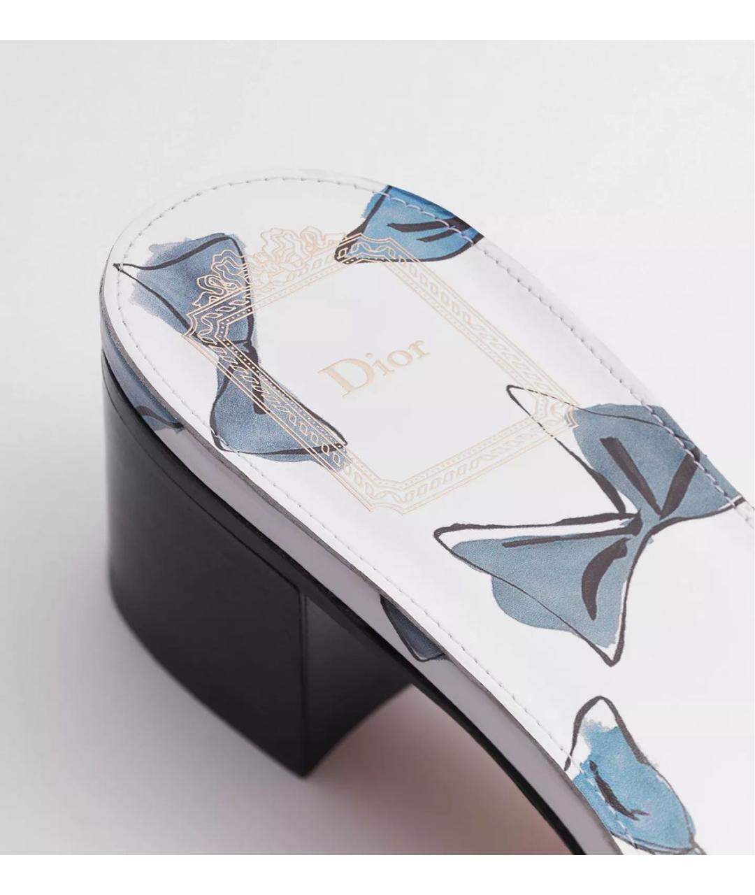 CHRISTIAN DIOR Синие мюли, фото 4