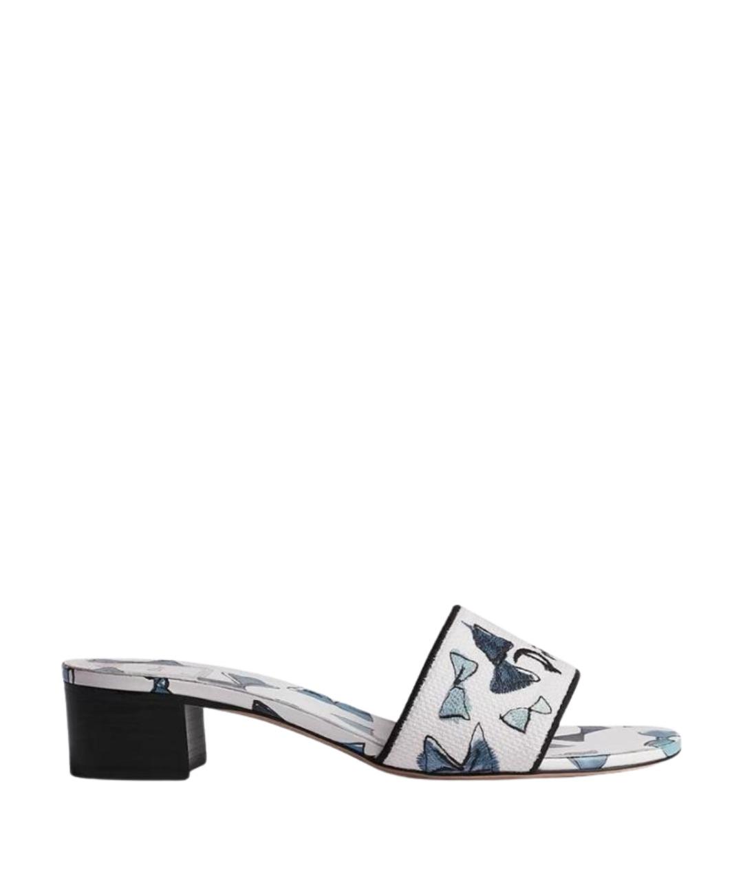 CHRISTIAN DIOR Синие мюли, фото 1