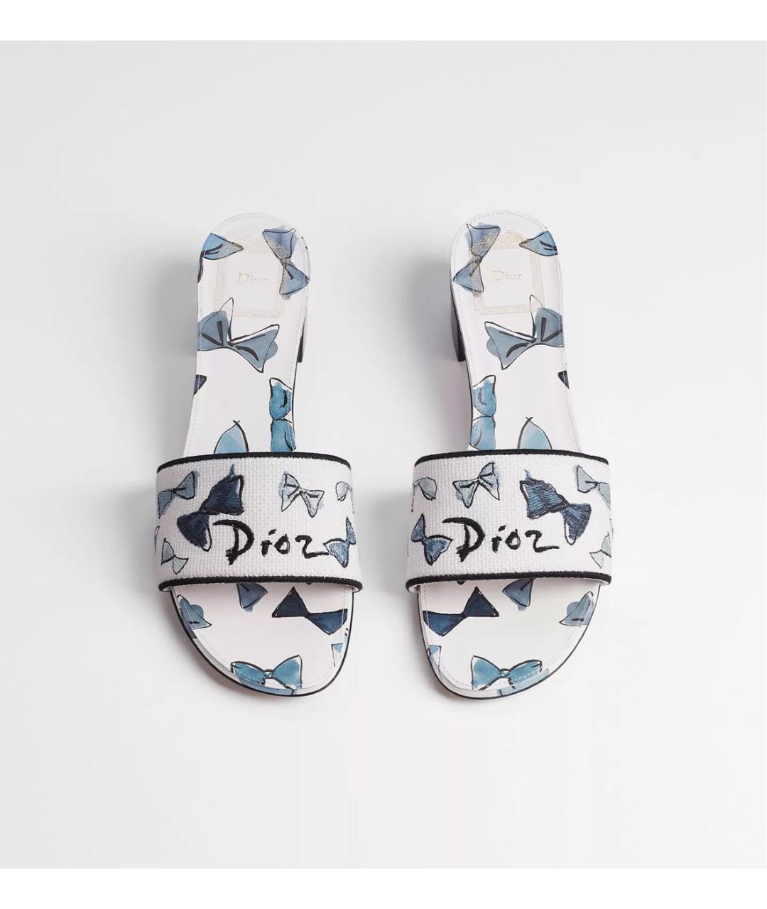 CHRISTIAN DIOR Синие мюли, фото 3