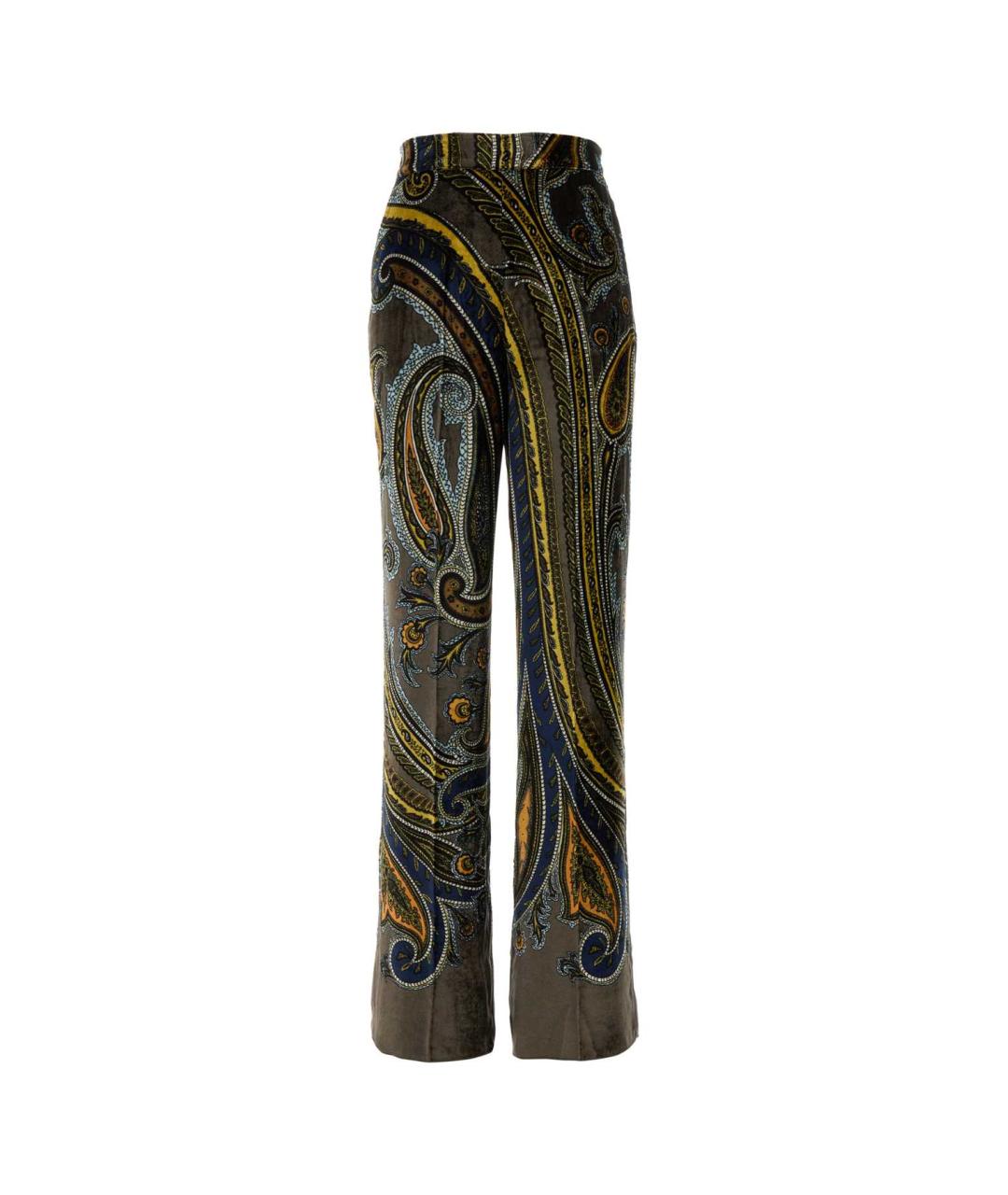 ETRO Мульти шелковые прямые брюки, фото 1