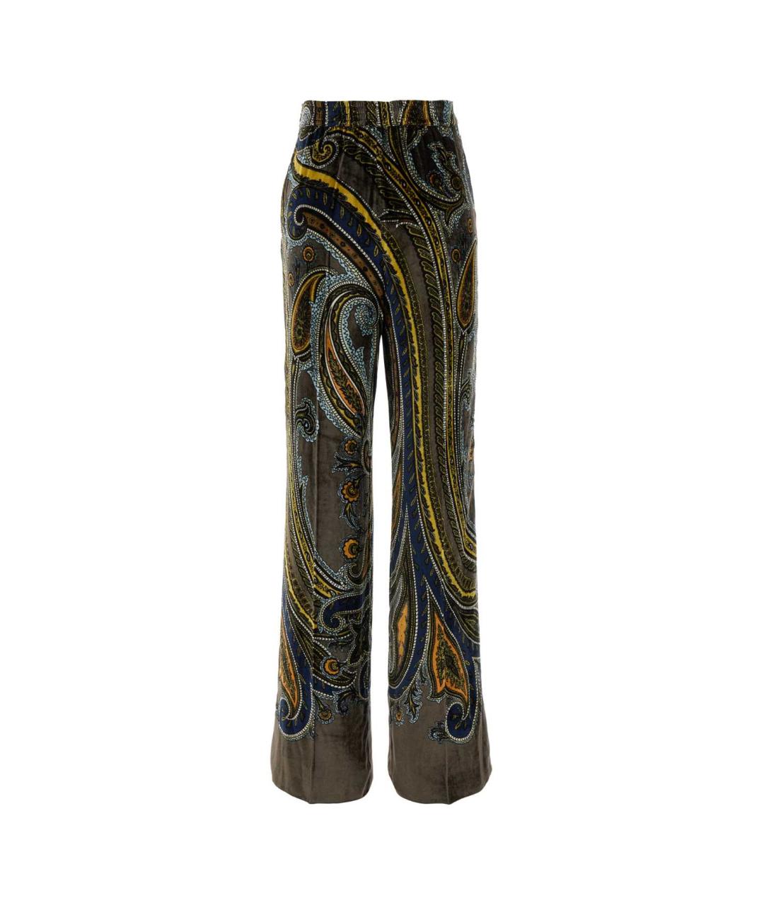 ETRO Мульти шелковые прямые брюки, фото 2