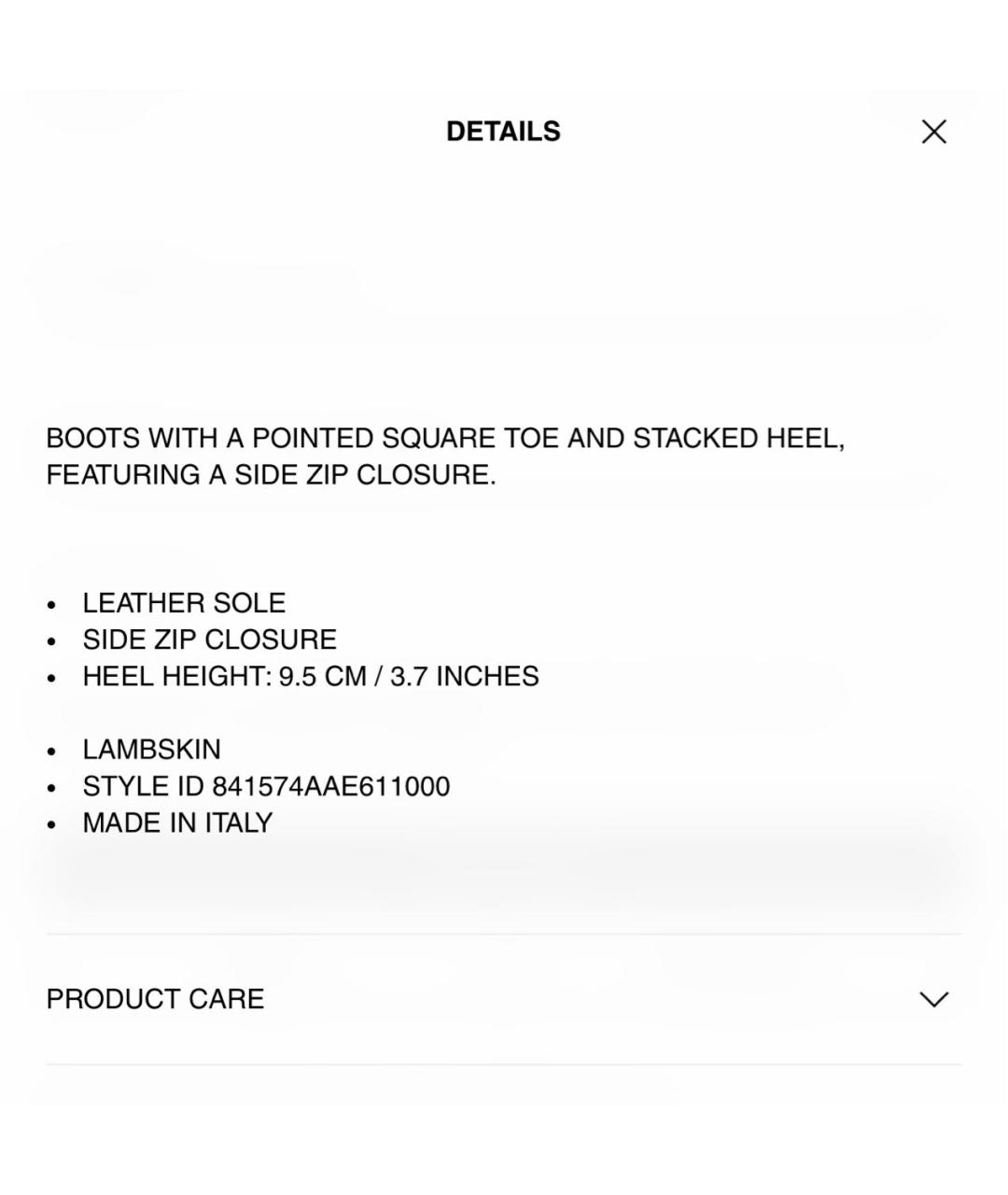 SAINT LAURENT Черные кожаные сапоги, фото 6