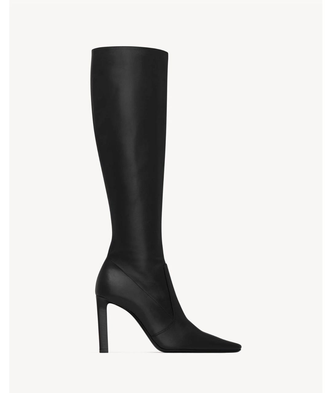 SAINT LAURENT Черные кожаные сапоги, фото 7