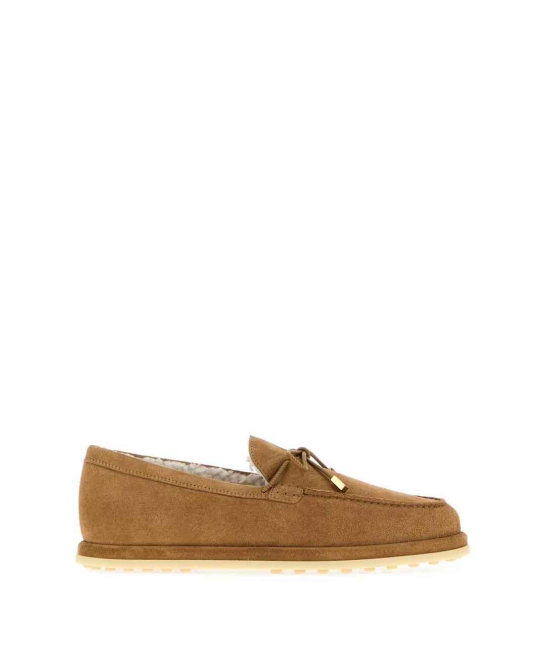 TOD'S Бежевые кожаные лоферы, фото 1