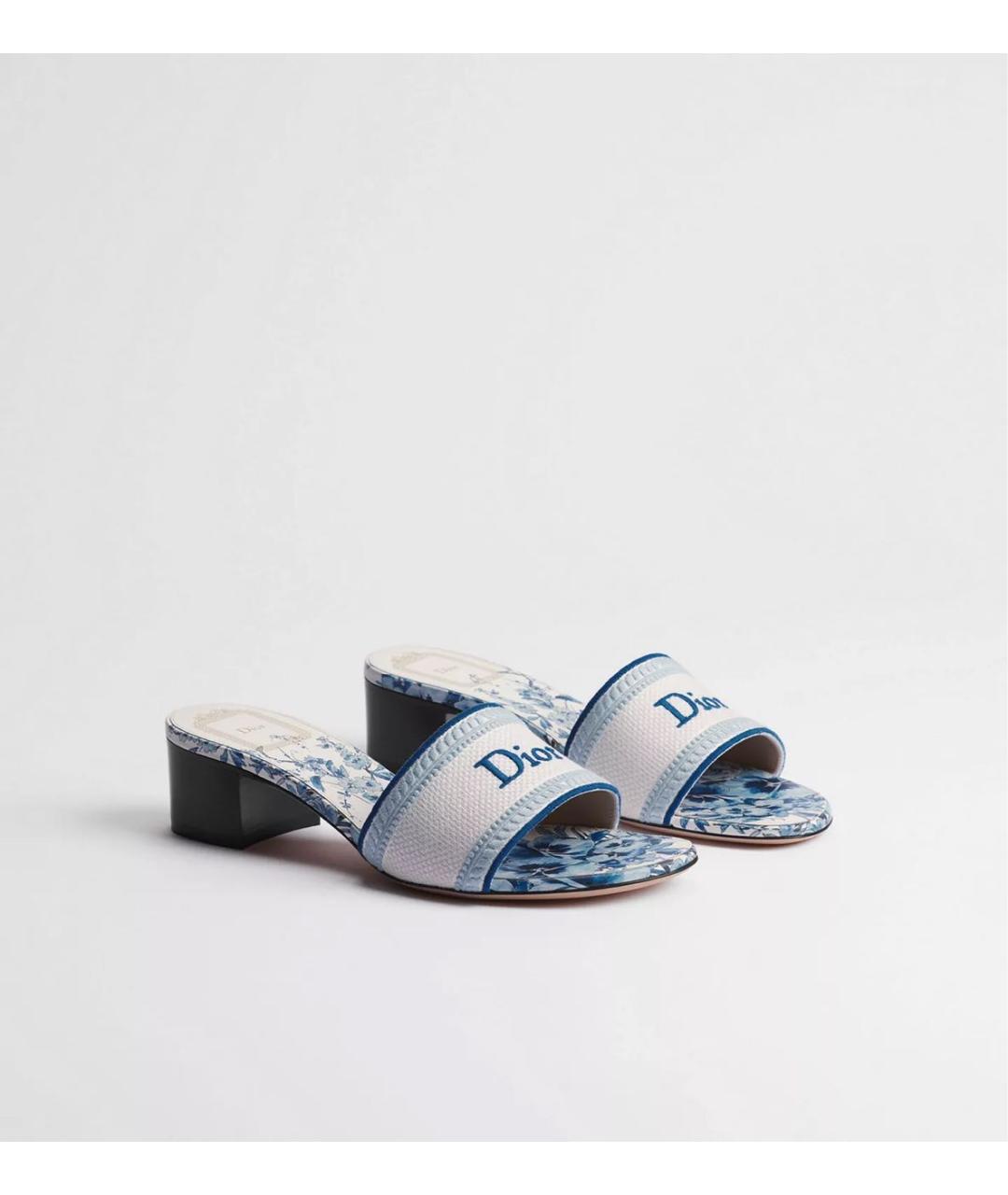 CHRISTIAN DIOR Синие мюли, фото 2