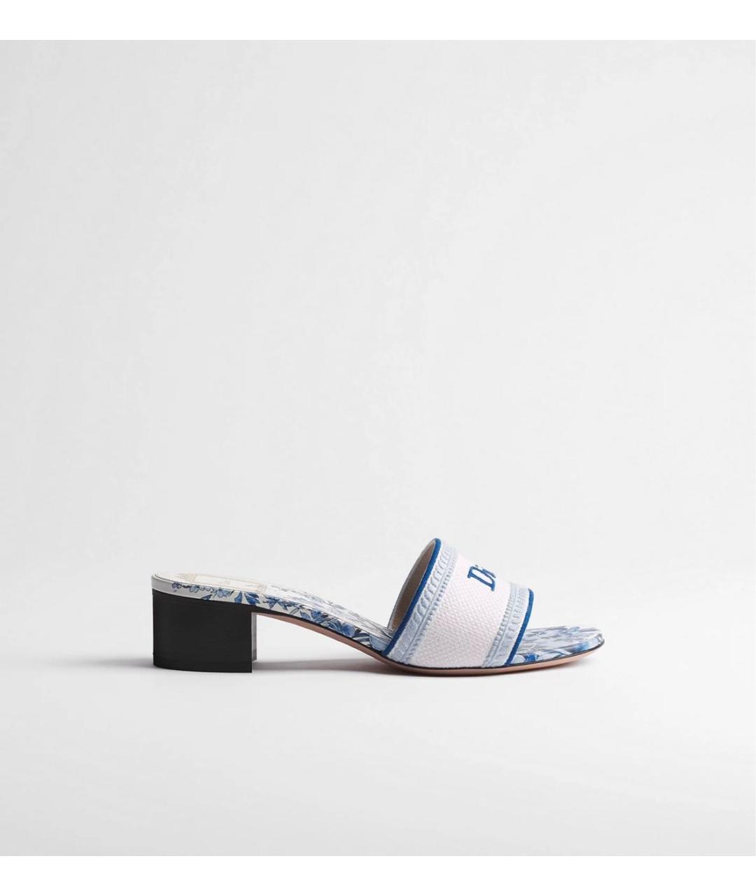 CHRISTIAN DIOR Синие мюли, фото 5