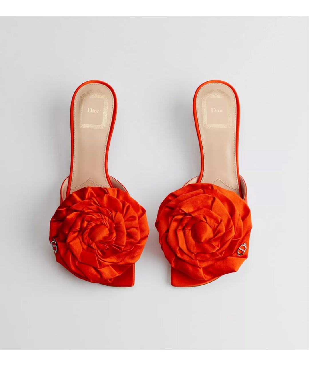CHRISTIAN DIOR Красные мюли, фото 2