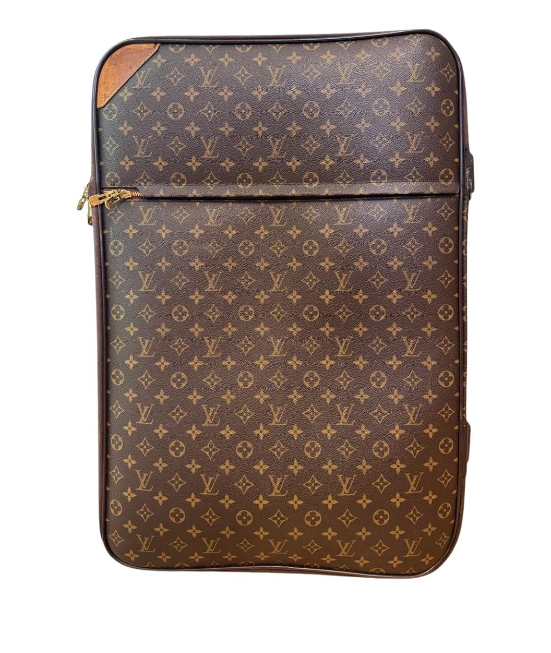 LOUIS VUITTON Коричневый чемодан из канвы, фото 1