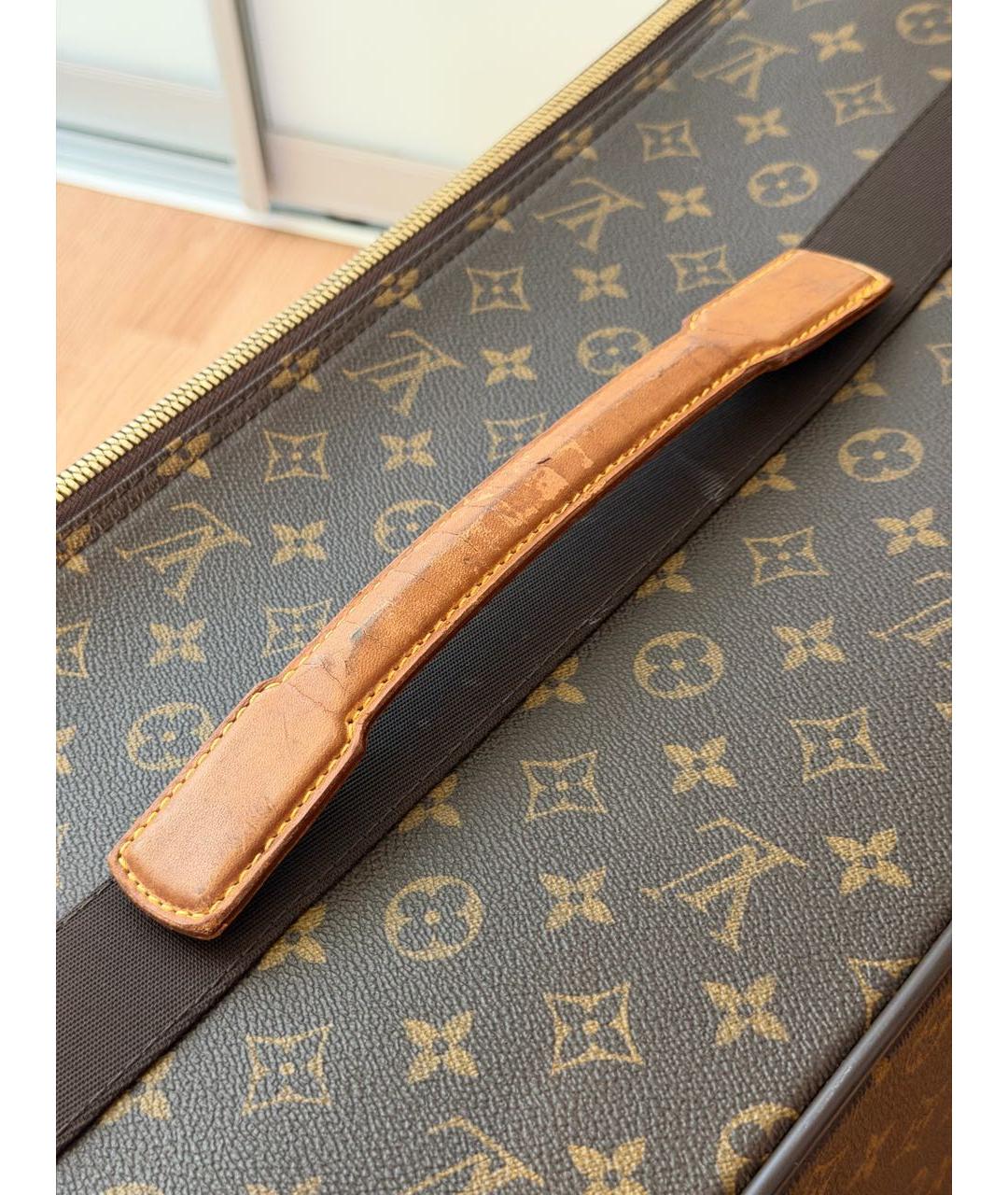 LOUIS VUITTON Коричневый чемодан из канвы, фото 6
