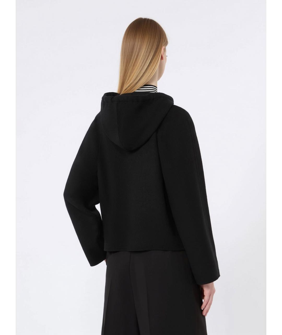 MAX MARA STUDIO Черная шерстяная куртка, фото 4