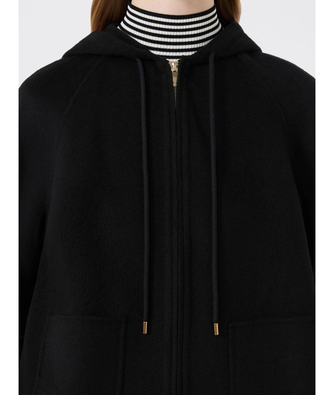 MAX MARA STUDIO Черная шерстяная куртка, фото 5