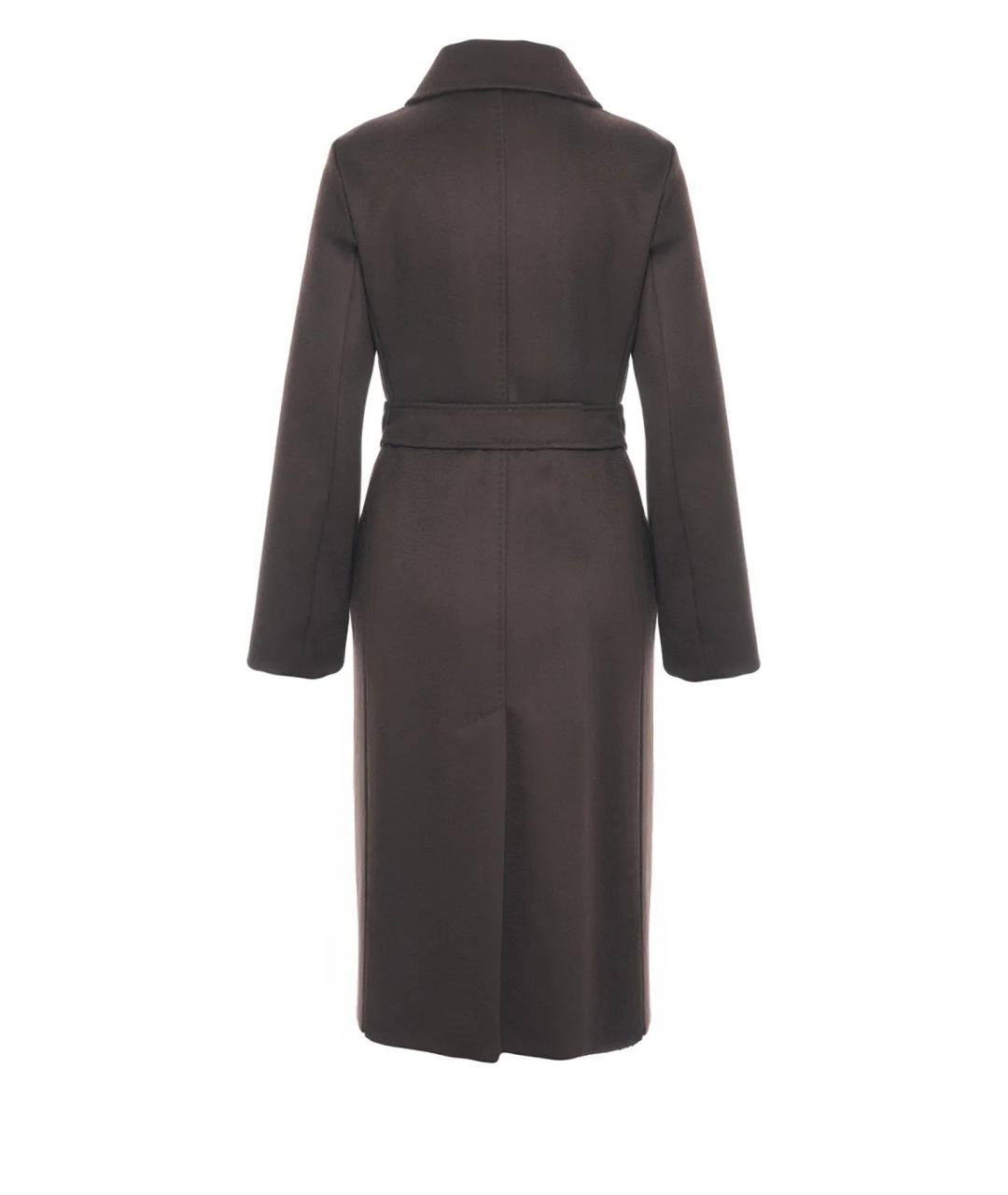 MAX MARA STUDIO Коричневое шерстяное пальто, фото 3