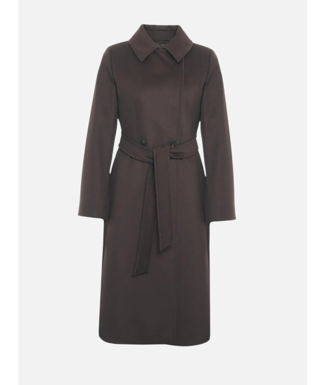 MAX MARA STUDIO Коричневое шерстяное пальто, фото 4