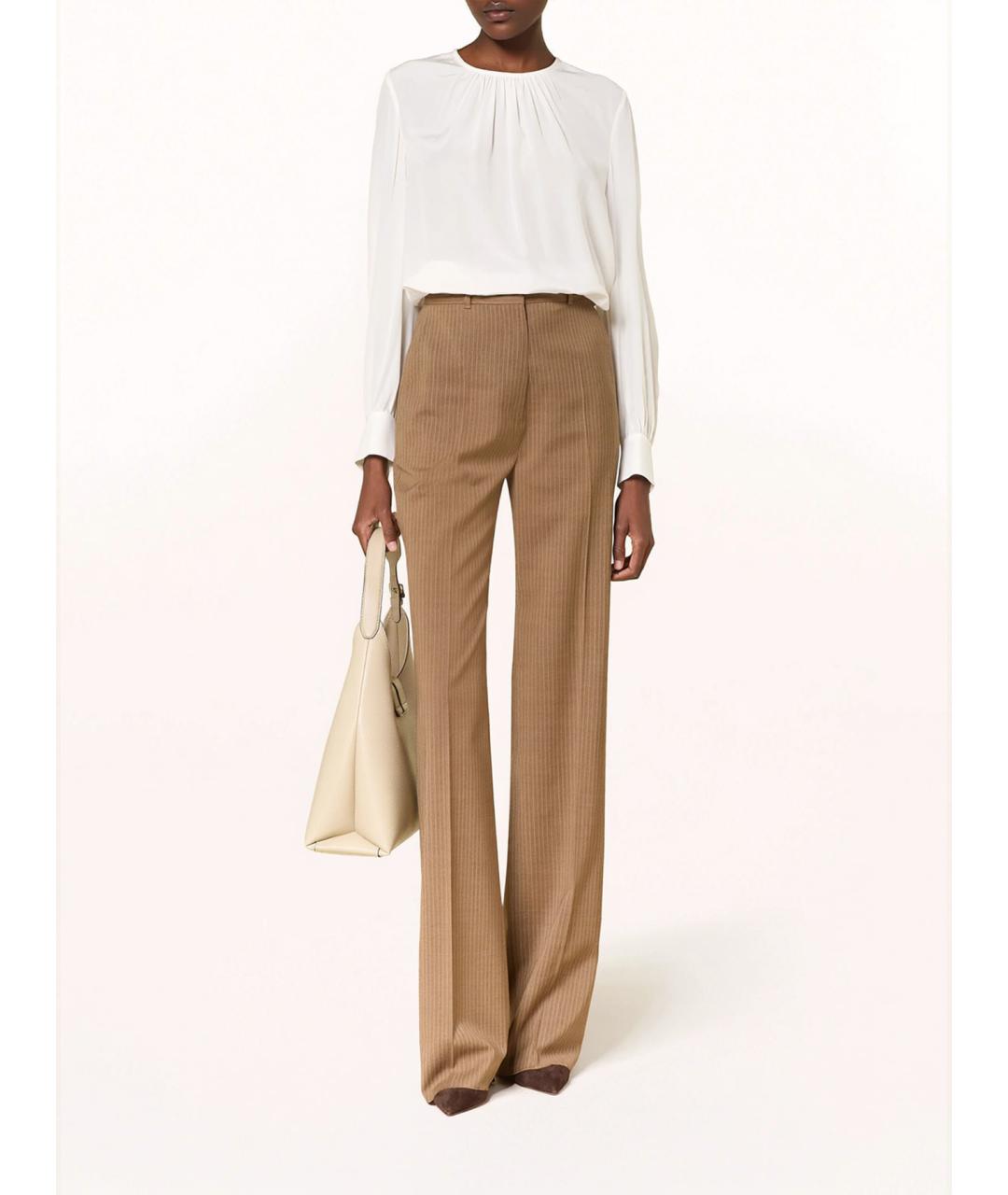 MAX MARA STUDIO Белая шелковая блузы, фото 2