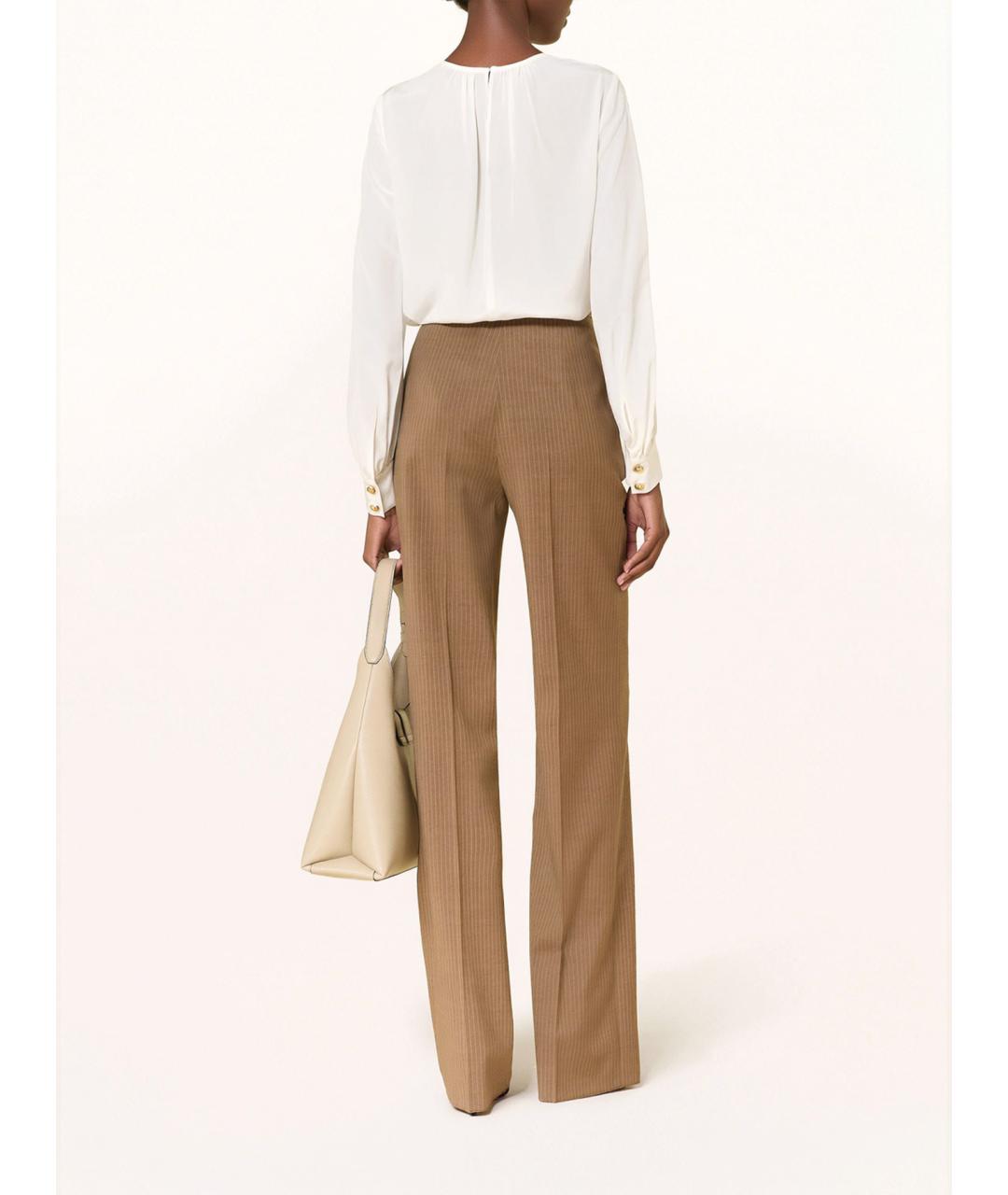 MAX MARA STUDIO Белая шелковая блузы, фото 3