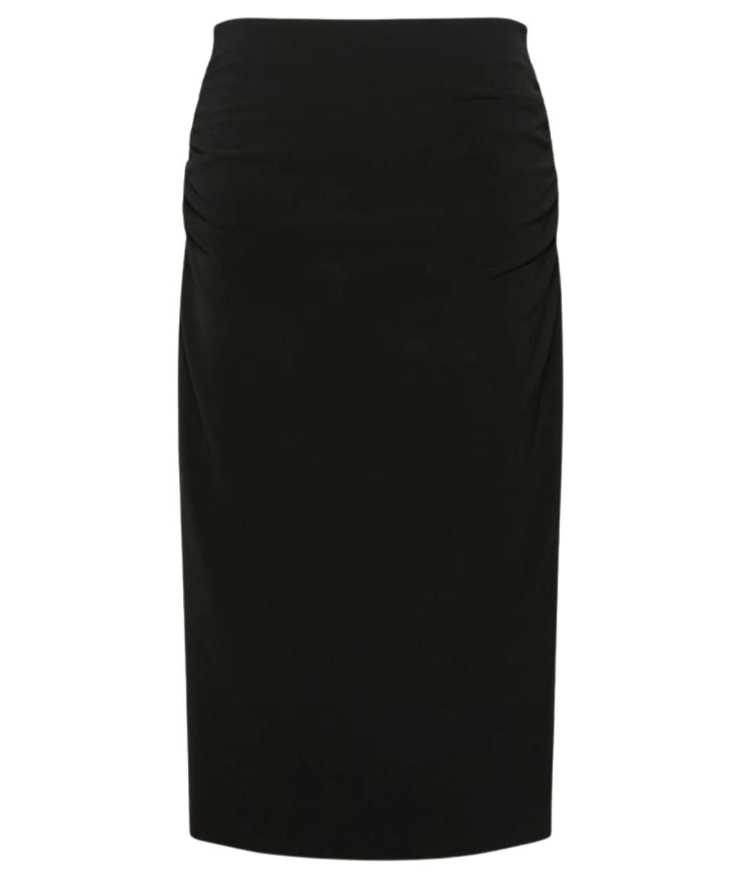 MAX MARA STUDIO Черная полиэстеровая юбка миди, фото 1