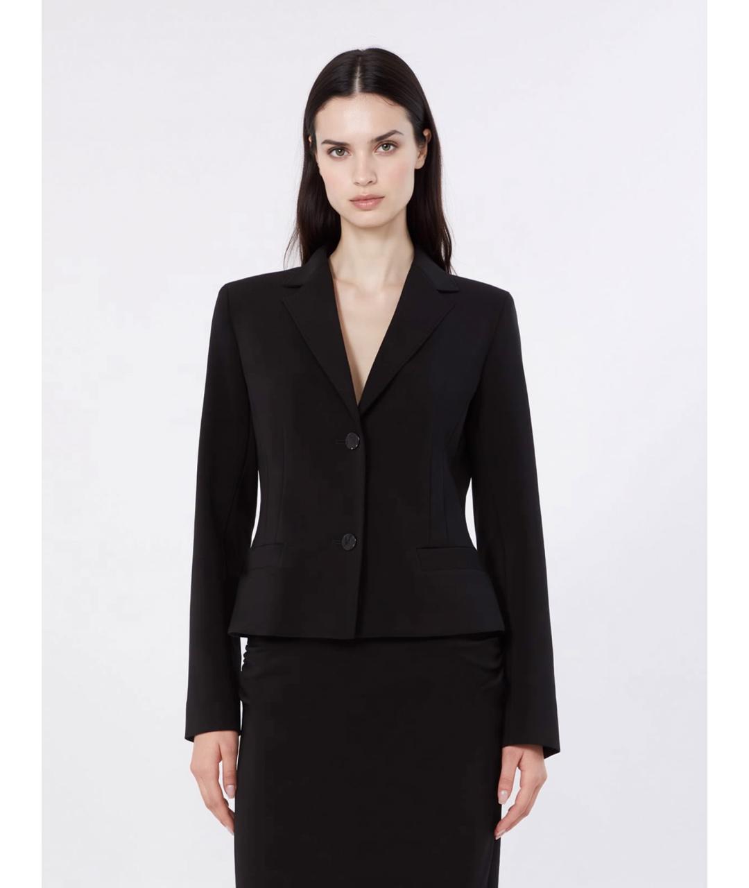 MAX MARA STUDIO Черная полиэстеровая куртка, фото 3