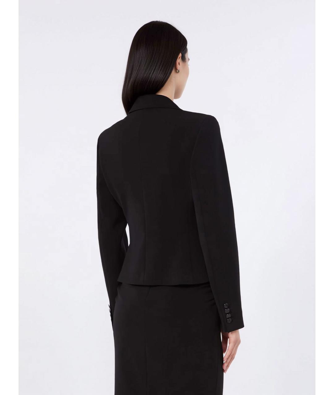 MAX MARA STUDIO Черная полиэстеровая куртка, фото 4