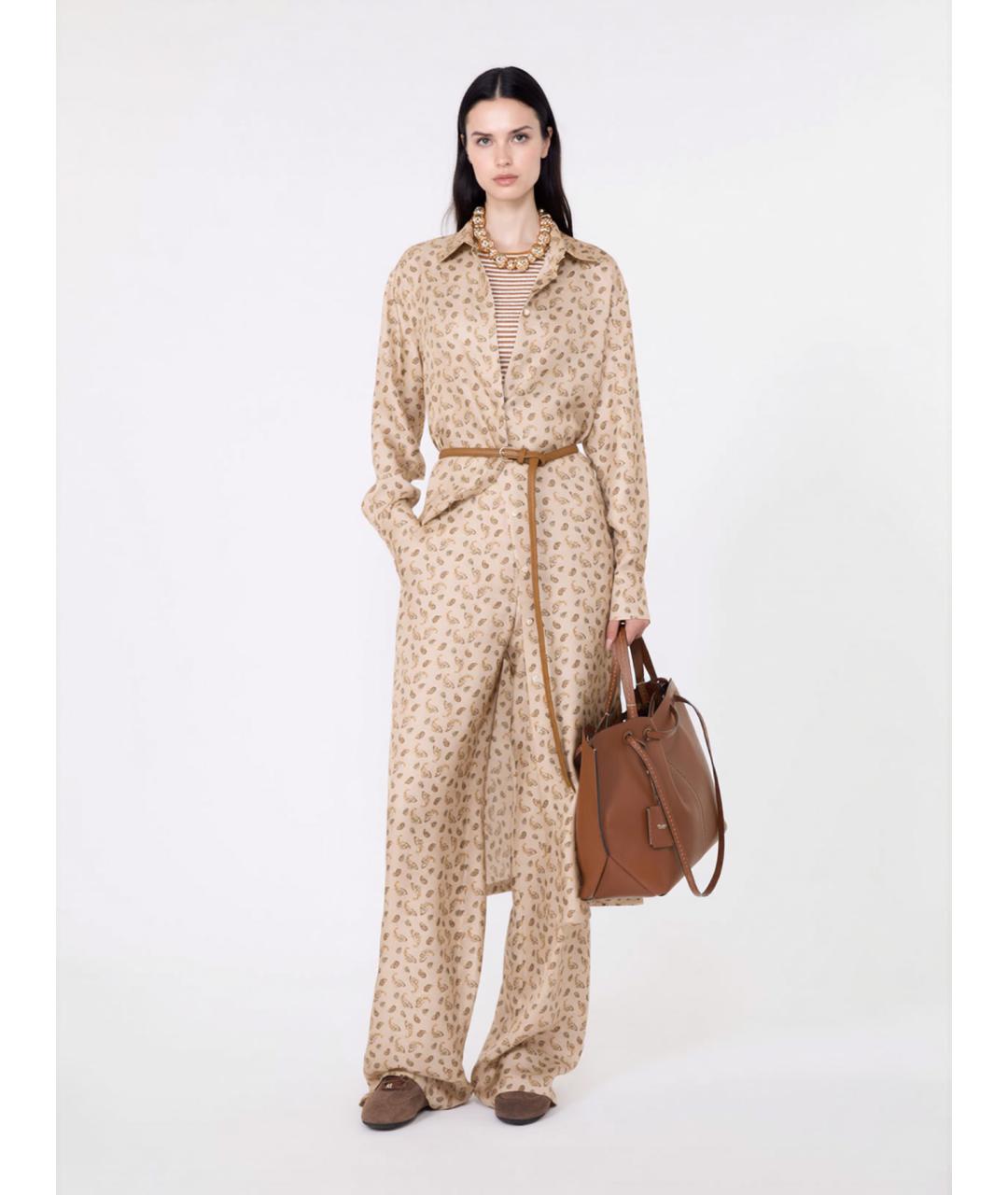 MAX MARA STUDIO Мульти шелковое повседневное платье, фото 2