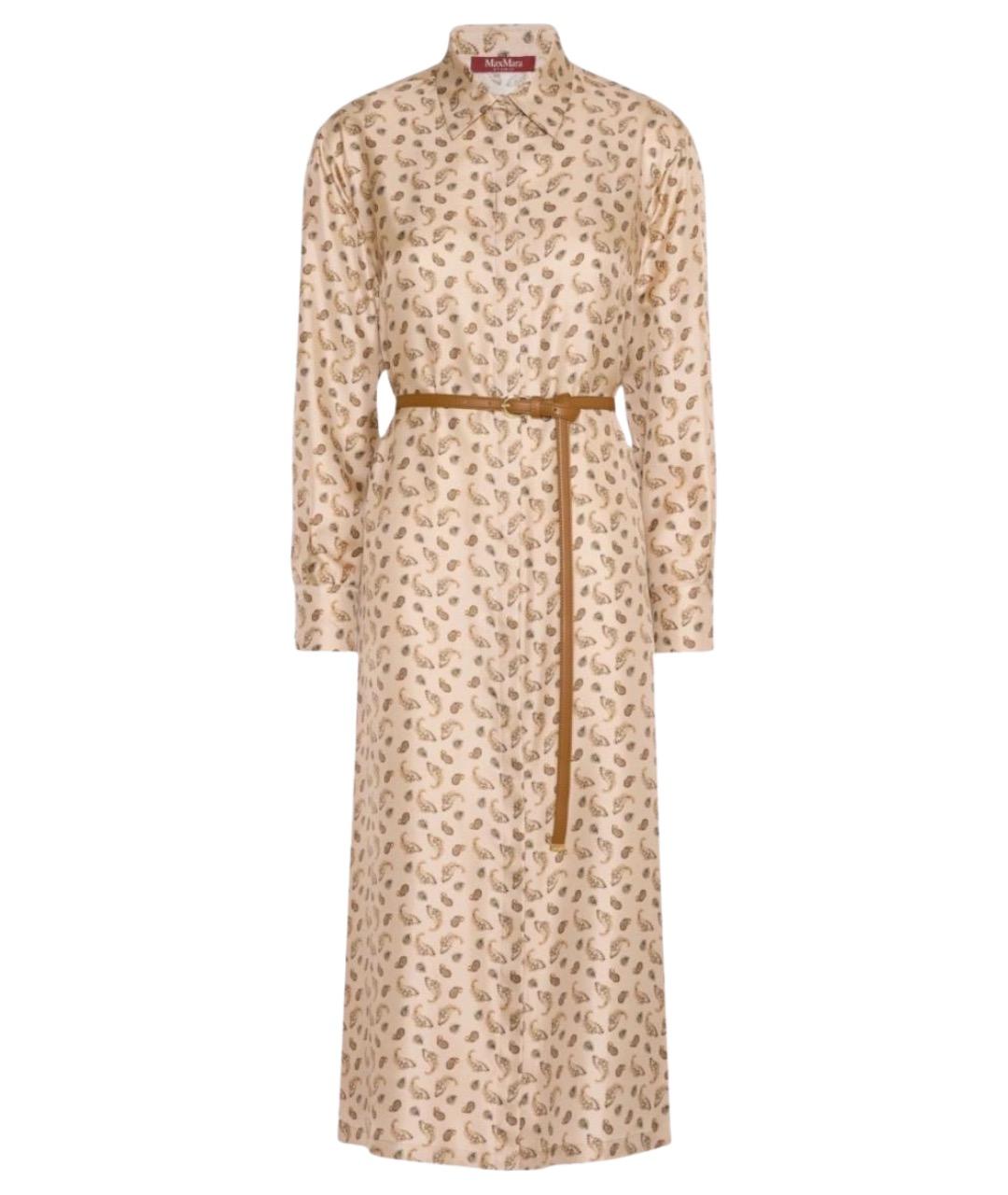 MAX MARA STUDIO Мульти шелковое повседневное платье, фото 1