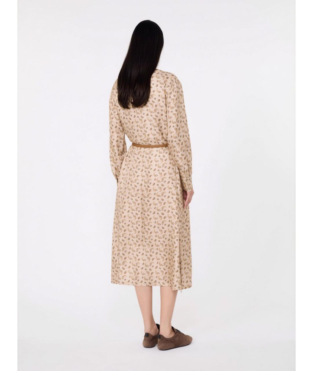 MAX MARA STUDIO Мульти шелковое повседневное платье, фото 3