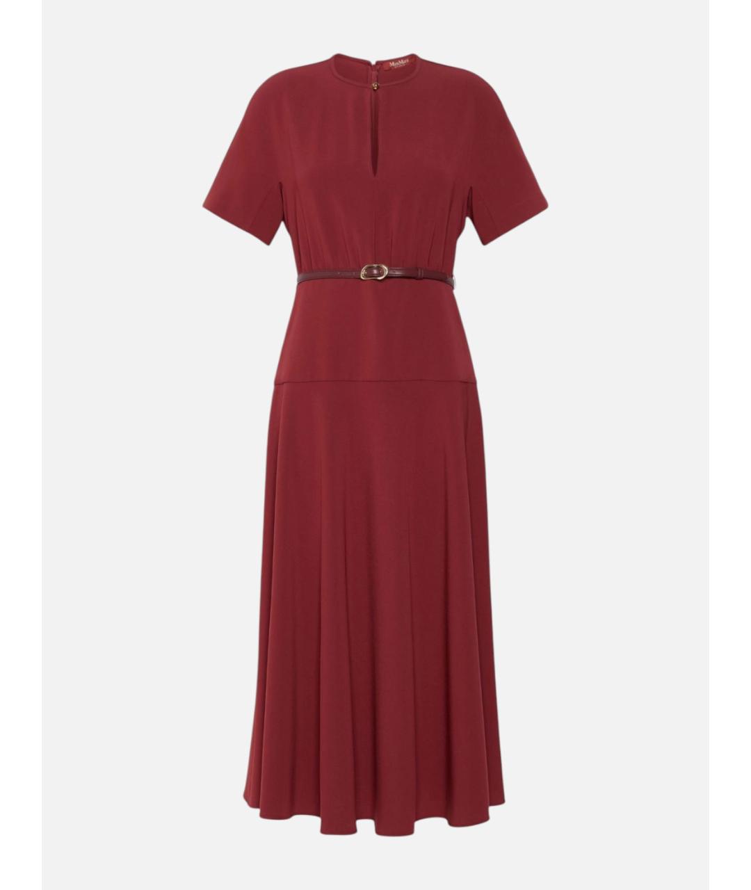 MAX MARA STUDIO Бордовое повседневное платье, фото 6