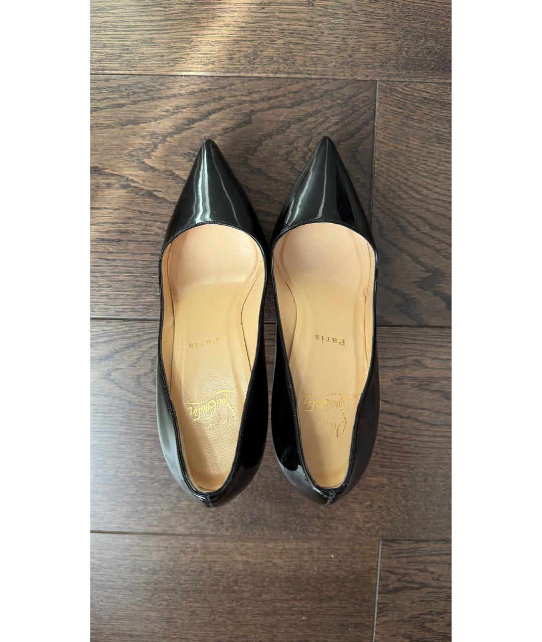 CHRISTIAN LOUBOUTIN Черные туфли из лакированной кожи, фото 2