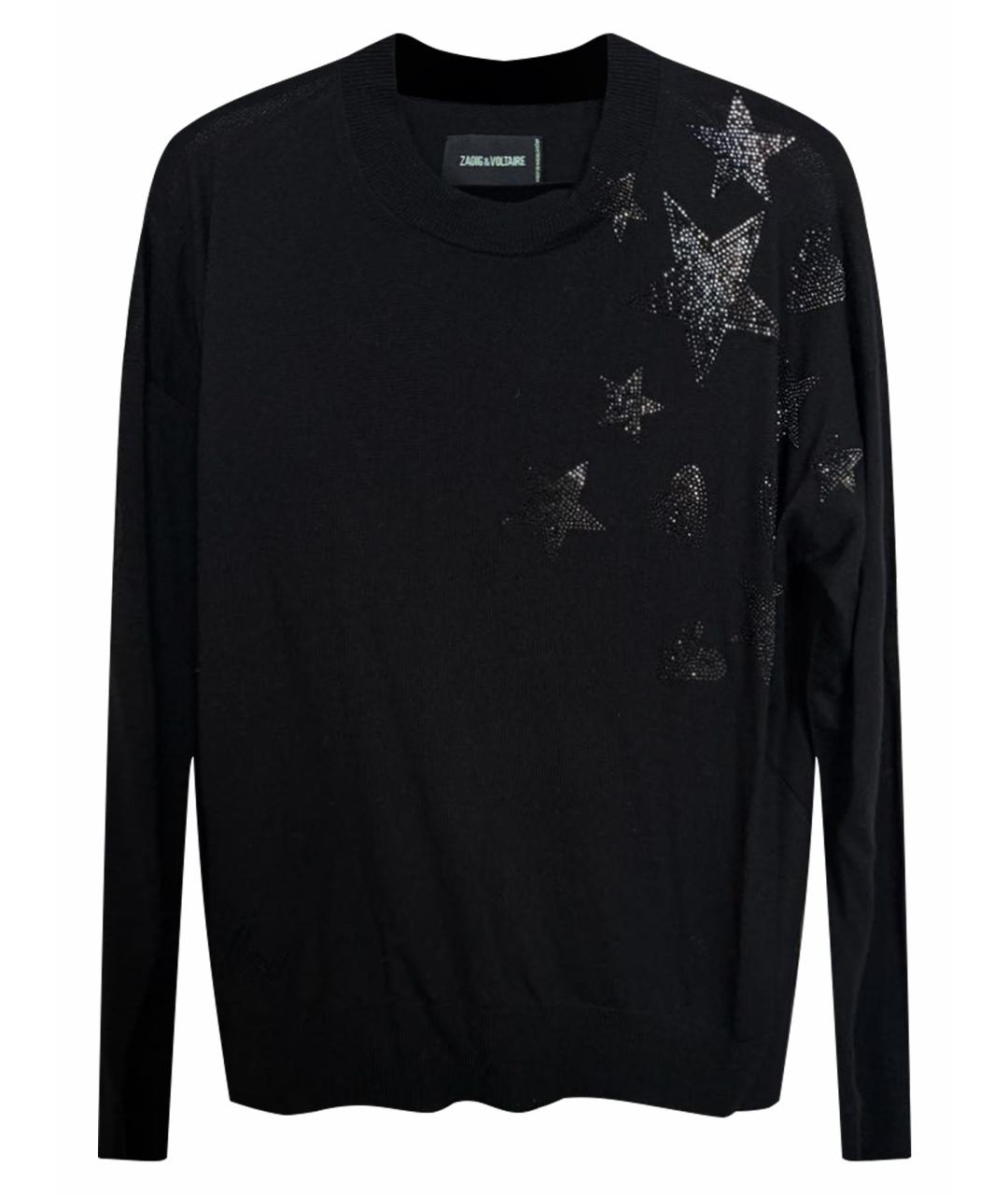 ZADIG & VOLTAIRE Черный кашемировый джемпер / свитер, фото 1