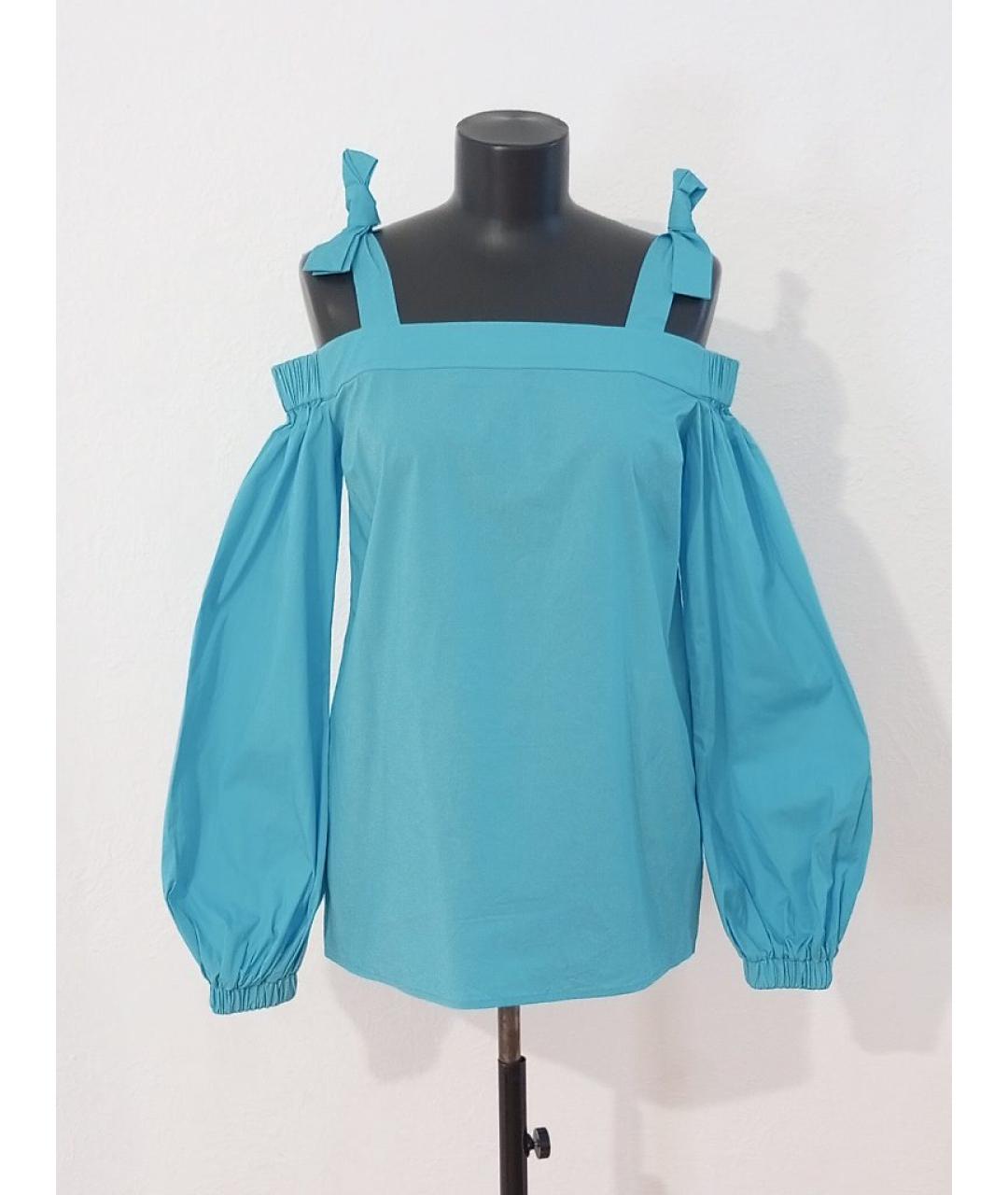MICHAEL MICHAEL KORS Бирюзовая хлопковая блузы, фото 5