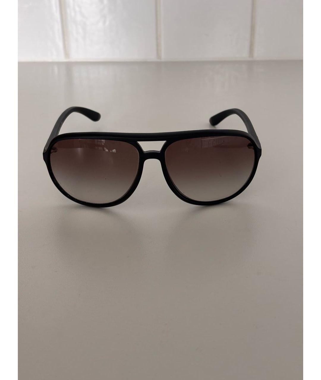 PRADA Черные пластиковые солнцезащитные очки, фото 5